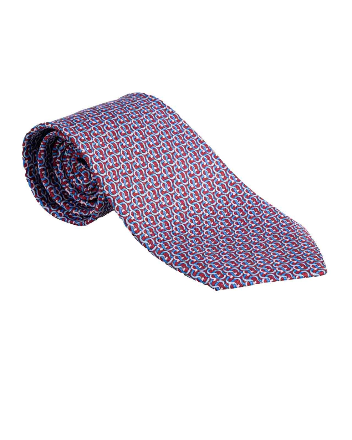 shop SALVATORE FERRAGAMO  Cravatta: Salvatore Ferragamo cravatta in seta con nastri sinuosi che s'intrecciano nell'iconica stampa Gancini.
Composizione: 100% seta.
Fabbricato in Italia.. 350720 75445-005 number 6004414